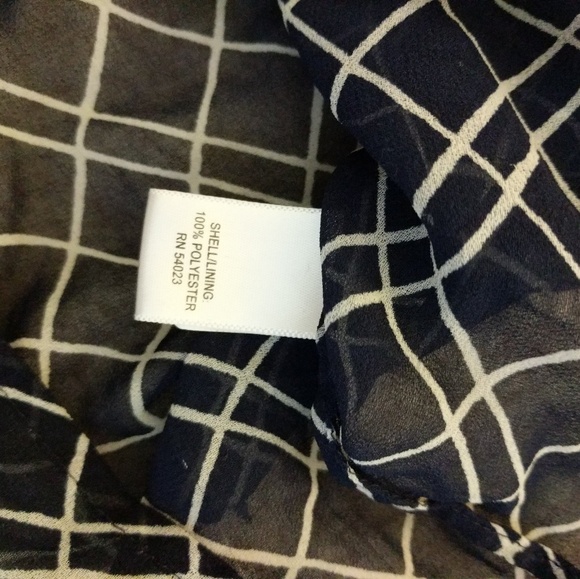 ♥️BR sheer navy+white blouse (XL)♥️ - Picture 6 of 8
